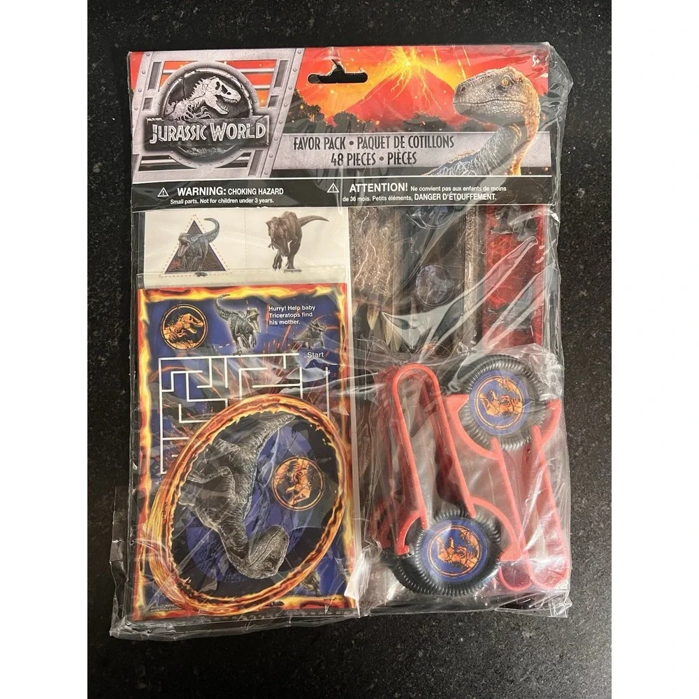 JURASSIC WORLD Fallen Kingdom FAVOR PACK (48pc) ~ Birthday Party Supplies‎ Toys